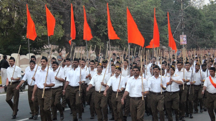 RSS members being dragged publically by Popular Front?