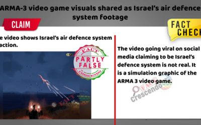 Clip from a video game passed off as scene from Israel attack