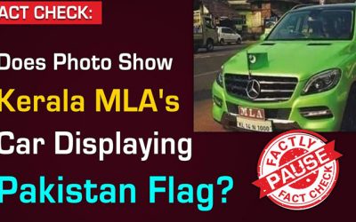 Did Kerala’s MLA put Pakistan’s flag on his bonnet?