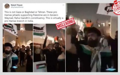 Video from Pro-Palestine shared as Rahul Gandhi’s Wayanad